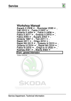 Skoda Fabia III - Workshop manual - Paint - general_information - Bodywork
